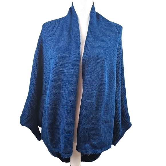 Anthropologie Do Everything in Love Royal Blue Open Front Cardigan OSFM  NWT - Picture 1 of 9